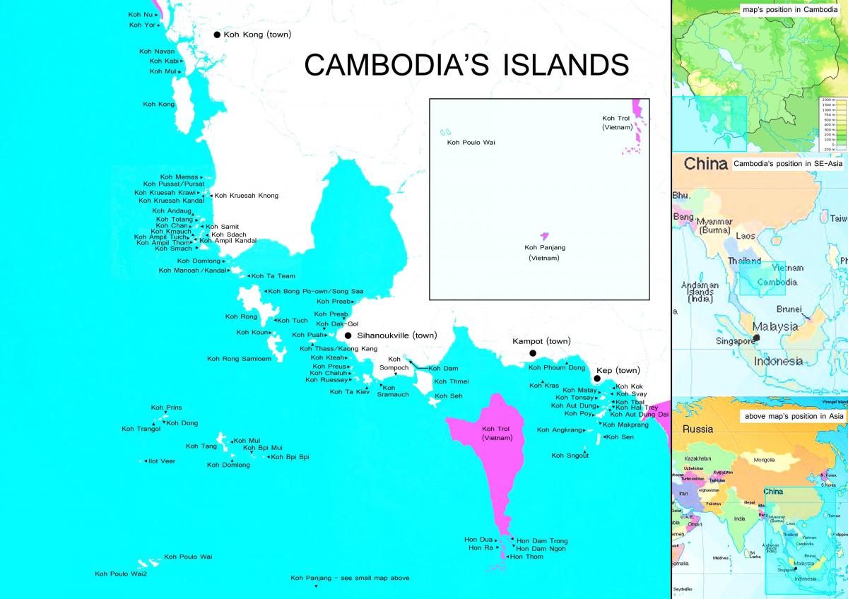 Ramani ya Cambodia islands