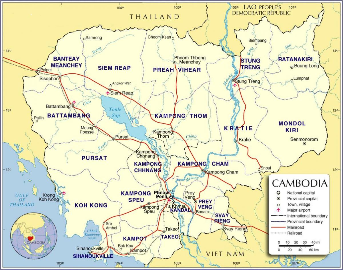 Ramani ya barabara Cambodia