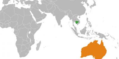 Cambodia ramani katika ramani ya dunia